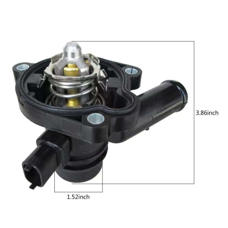 Car Thermostat Housing Water Pump Outlet for Chevrolet Cruze 55593034 55579010(Black)