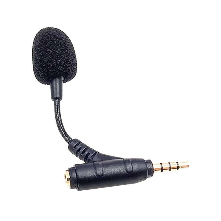 3.5mm Elbow Dual Ports Microphone for Mobile Live Broadcast, Length:80mm
