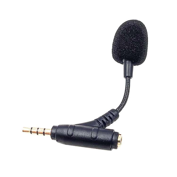 3.5mm Elbow Dual Ports Microphone for Mobile Live Broadcast, Length:80mm