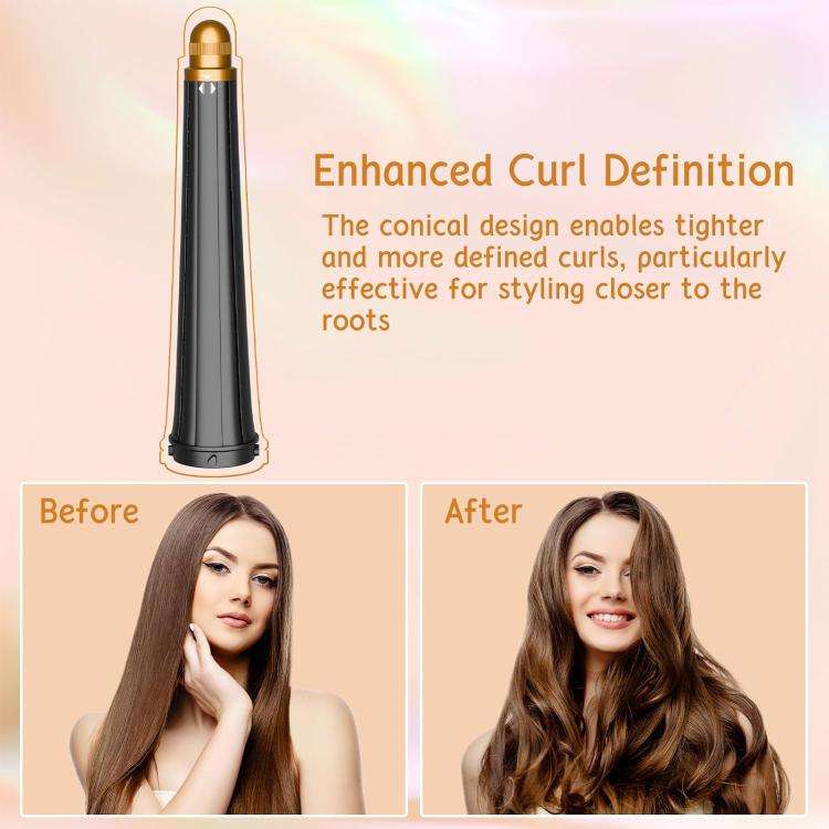 Long Conical Curling Iron Accessories For Dyson Airwrap HS01/ HS05 / HS08(Gold)