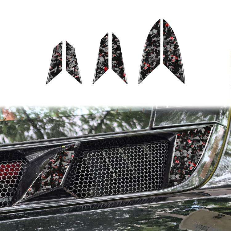 6pcs/Set Forged Gold Foil Carbon Fiber Car Engine Side Vents Decorative Sticker for Chevrolet Cor...
