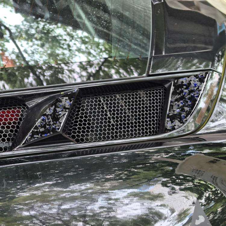 6pcs/Set Forged Gold Foil Carbon Fiber Car Engine Side Vents Decorative Sticker for Chevrolet Cor...
