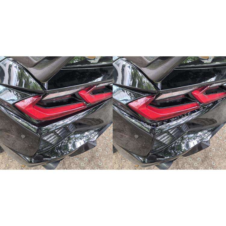 2pcs/Set Forged Gold Foil Carbon Fiber Car Taillight Below Decorative Sticker for Chevrolet Corve...