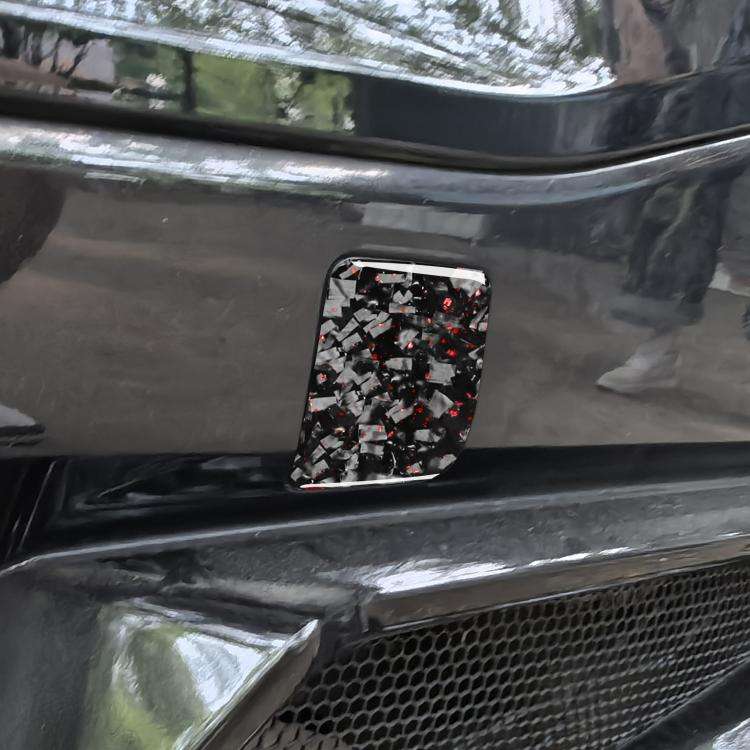 2pcs/Set Forged Gold Foil Carbon Fiber Car Trailer Hook Decorative Sticker for Chevrolet Corvette...