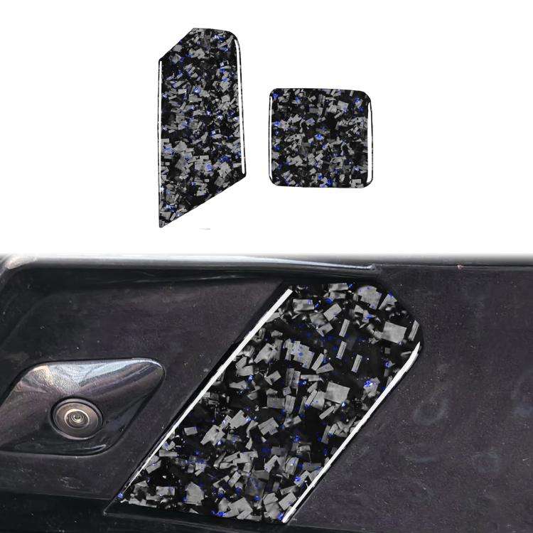 2pcs/Set Forged Gold Foil Carbon Fiber Car Trailer Hook Decorative Sticker for Chevrolet Corvette...