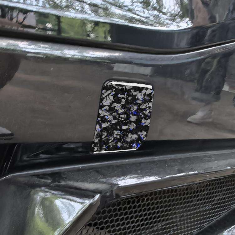 2pcs/Set Forged Gold Foil Carbon Fiber Car Trailer Hook Decorative Sticker for Chevrolet Corvette...