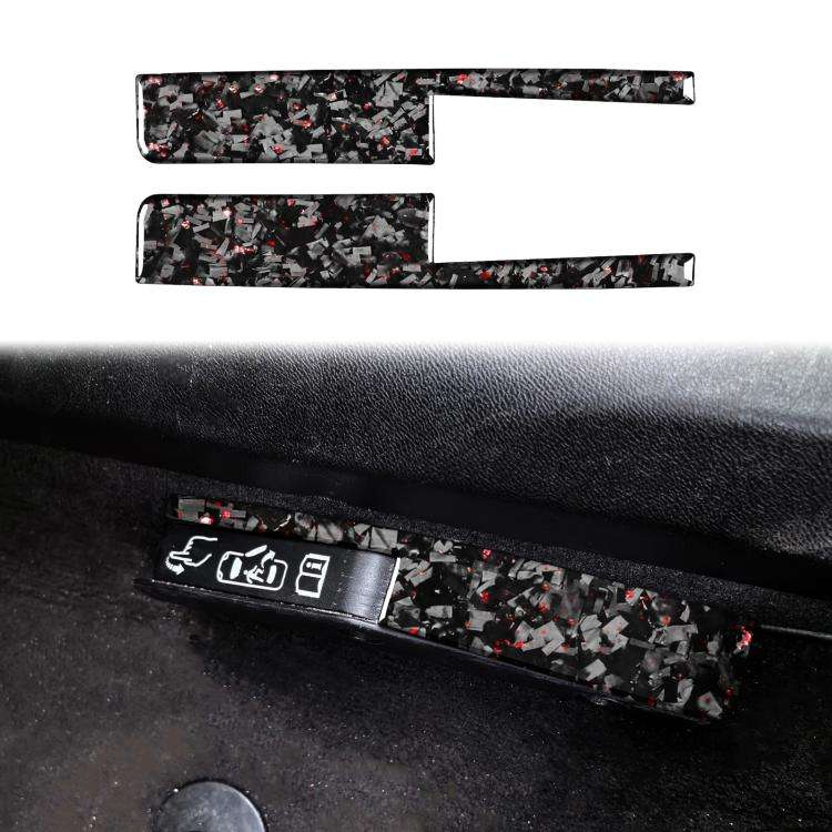 2pcs/Set Forged Gold Foil Carbon Fiber Car Door Lock Switch Decorative Sticker for Chevrolet Corv...