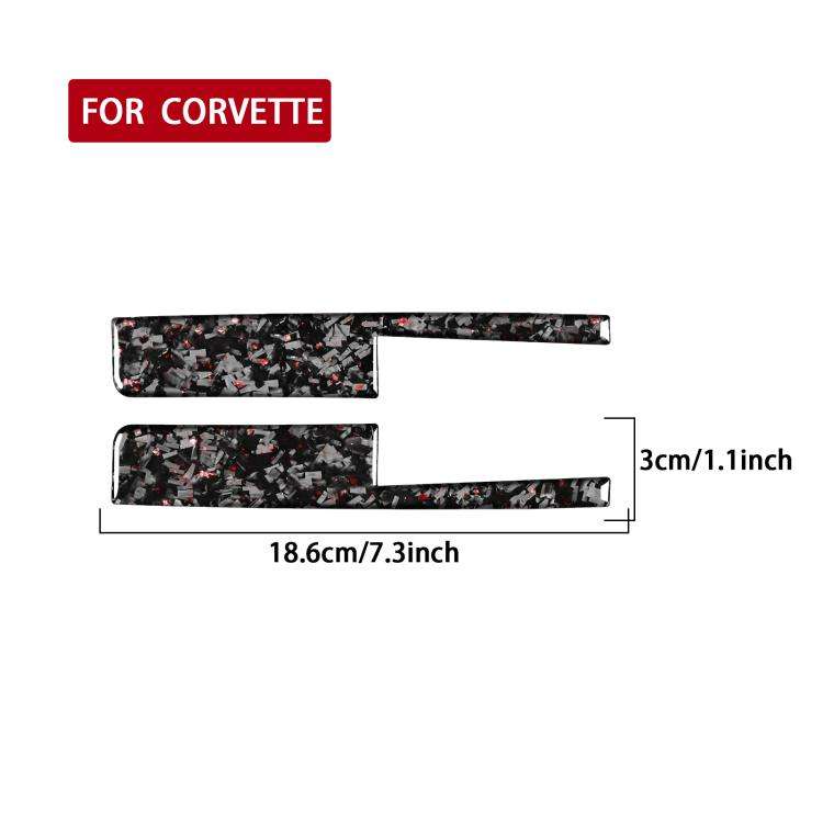 2pcs/Set Forged Gold Foil Carbon Fiber Car Door Lock Switch Decorative Sticker for Chevrolet Corv...