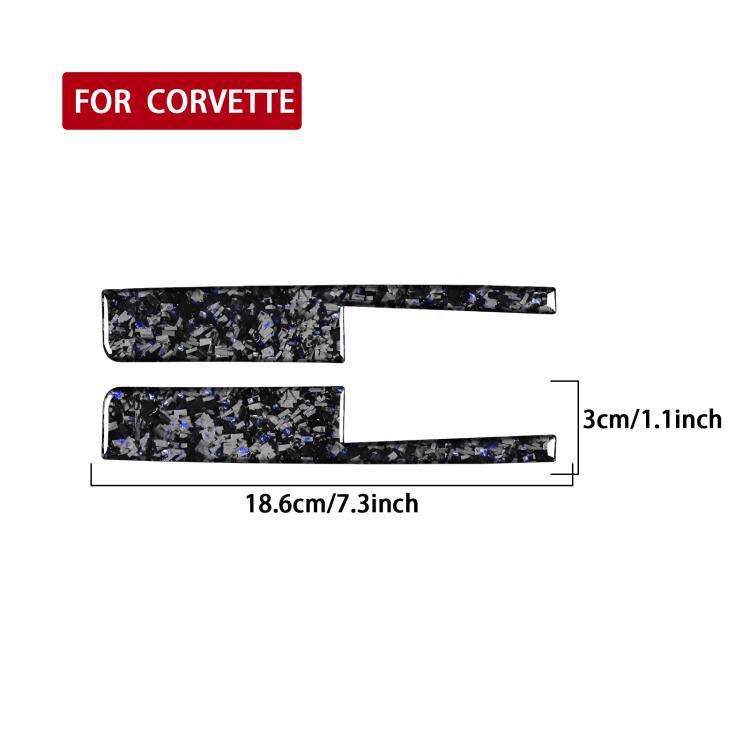 2pcs/Set Forged Gold Foil Carbon Fiber Car Door Lock Switch Decorative Sticker for Chevrolet Corv...