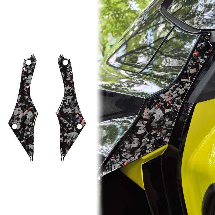 2pcs/Set Forged Gold Foil Carbon Fiber Car Rear Door Inside Frame Decorative Sticker for Chevrole...