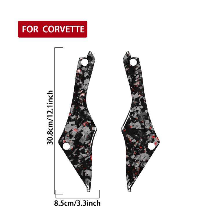 2pcs/Set Forged Gold Foil Carbon Fiber Car Rear Door Inside Frame Decorative Sticker for Chevrole...