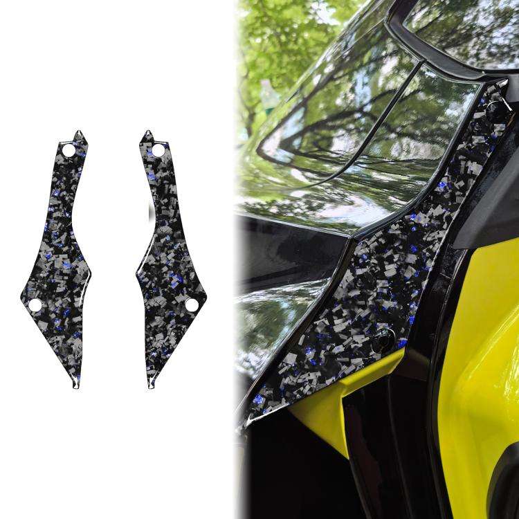2pcs/Set Forged Gold Foil Carbon Fiber Car Rear Door Inside Frame Decorative Sticker for Chevrole...