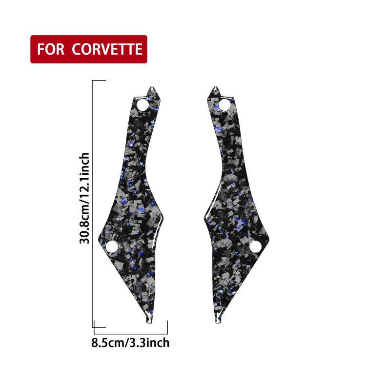 2pcs/Set Forged Gold Foil Carbon Fiber Car Rear Door Inside Frame Decorative Sticker for Chevrole...