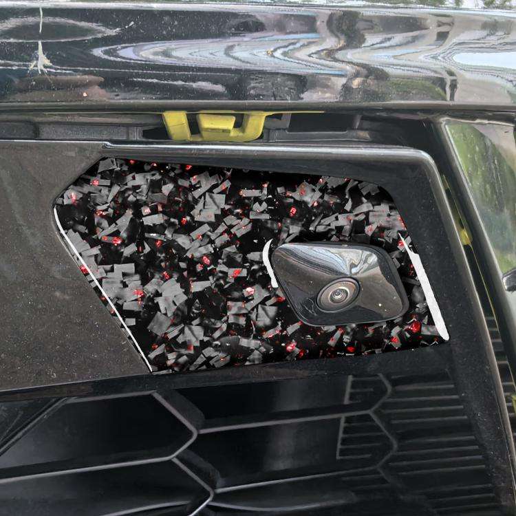 2pcs/Set Forged Gold Foil Carbon Fiber Car Door Radar Decorative Sticker for Chevrolet Corvette C...