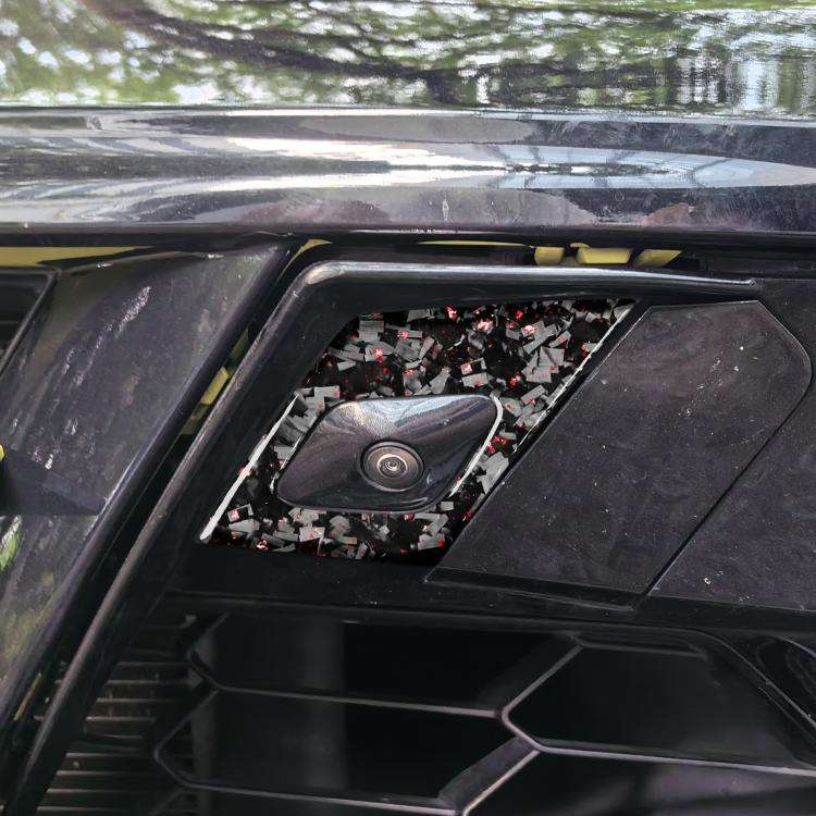 2pcs/Set Forged Gold Foil Carbon Fiber Car Door Radar Decorative Sticker for Chevrolet Corvette C...