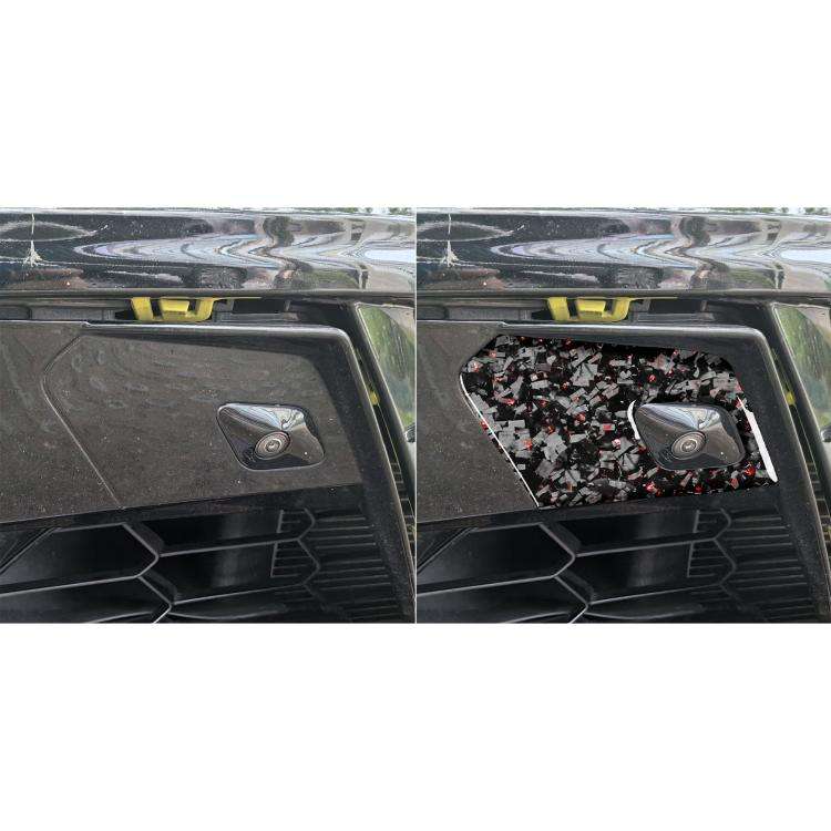 2pcs/Set Forged Gold Foil Carbon Fiber Car Door Radar Decorative Sticker for Chevrolet Corvette C...