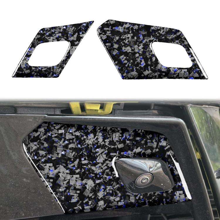 2pcs/Set Forged Gold Foil Carbon Fiber Car Door Radar Decorative Sticker for Chevrolet Corvette C...