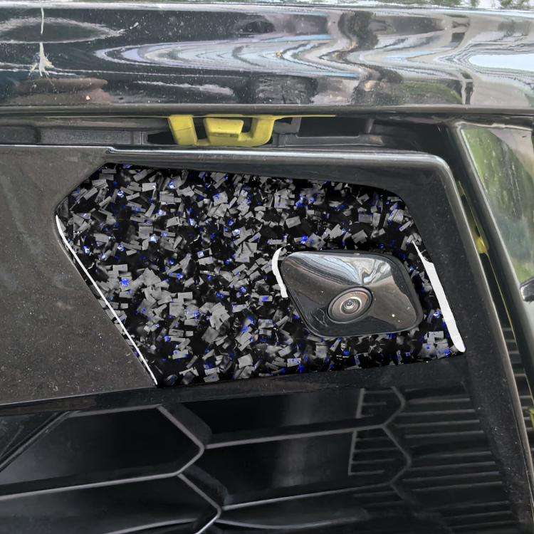 2pcs/Set Forged Gold Foil Carbon Fiber Car Door Radar Decorative Sticker for Chevrolet Corvette C...