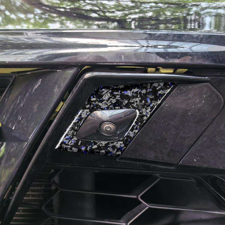 2pcs/Set Forged Gold Foil Carbon Fiber Car Door Radar Decorative Sticker for Chevrolet Corvette C...