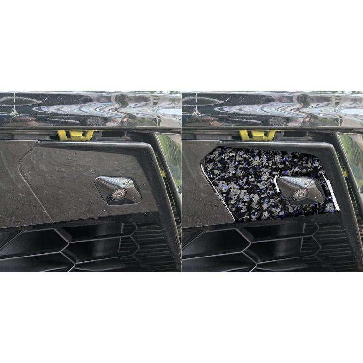 2pcs/Set Forged Gold Foil Carbon Fiber Car Door Radar Decorative Sticker for Chevrolet Corvette C...