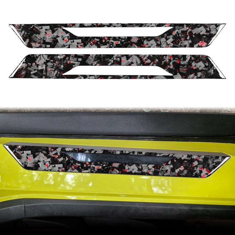 2pcs/Set Forged Gold Foil Carbon Fiber Car Threshold Decorative Sticker for Chevrolet Corvette C8...
