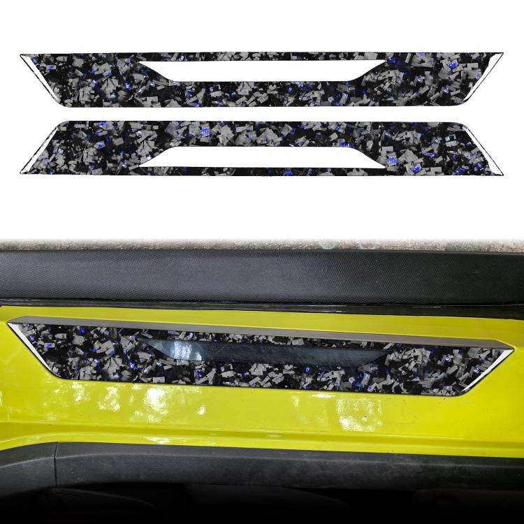 2pcs/Set Forged Gold Foil Carbon Fiber Car Threshold Decorative Sticker for Chevrolet Corvette C8...