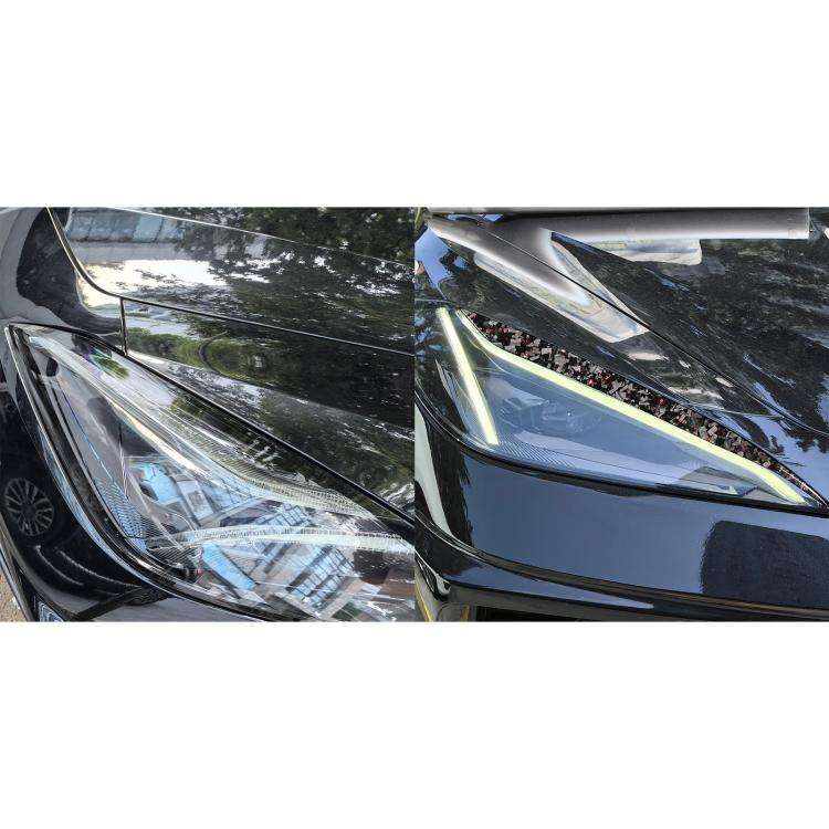 2pcs/Set Forged Gold Foil Carbon Fiber Car Light Eyebrow Decorative Sticker for Chevrolet Corvett...