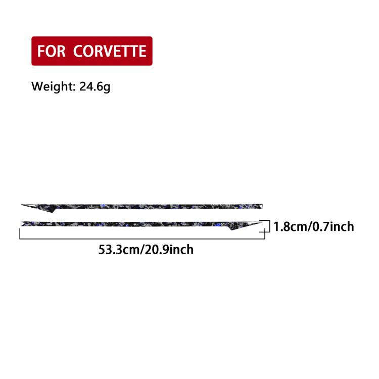 2pcs/Set Forged Gold Foil Carbon Fiber Car Taillight Decorative Sticker for Chevrolet Corvette C8...