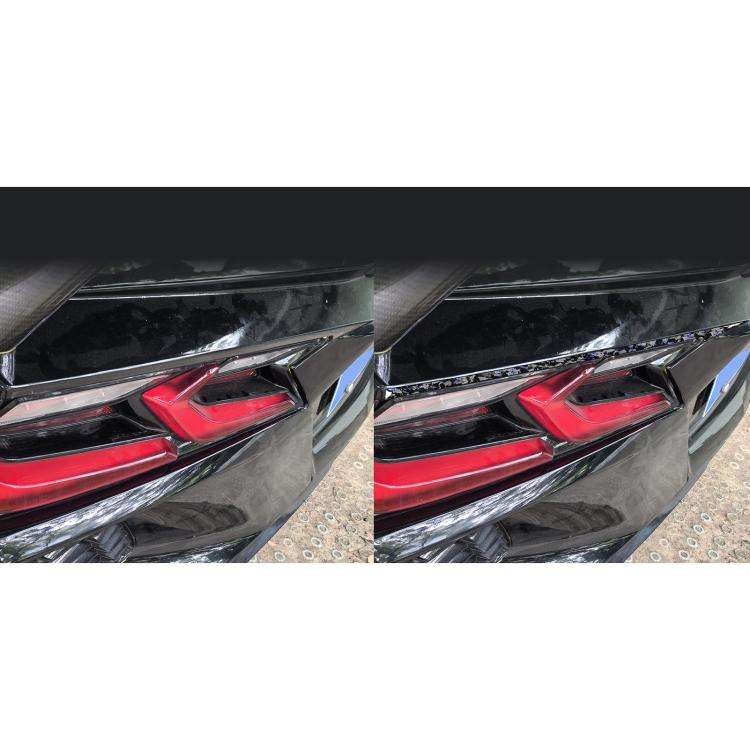 2pcs/Set Forged Gold Foil Carbon Fiber Car Taillight Decorative Sticker for Chevrolet Corvette C8...