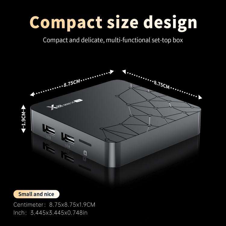 X88 mini 14 TV Android 14 Smart HD TV Box, RK3518 Quad-Core 64bit Cortex-A53, Memory:2GB+16GB(UK ...