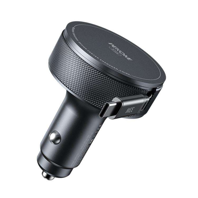 WK WP-C61 K-Captain Zinyao 33W Fast Car Charger with USB-C / Type-C Retractable Cable(Tarnish)