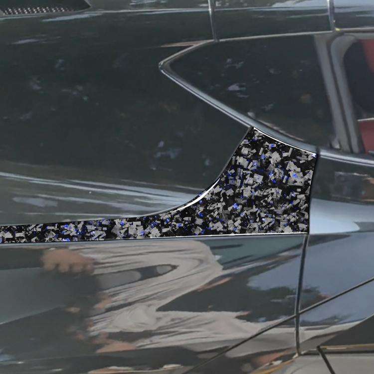 4pcs/Set Forged Gold Foil Carbon Fiber Car Rear Sides Decorative Sticker for Chevrolet Corvette C...