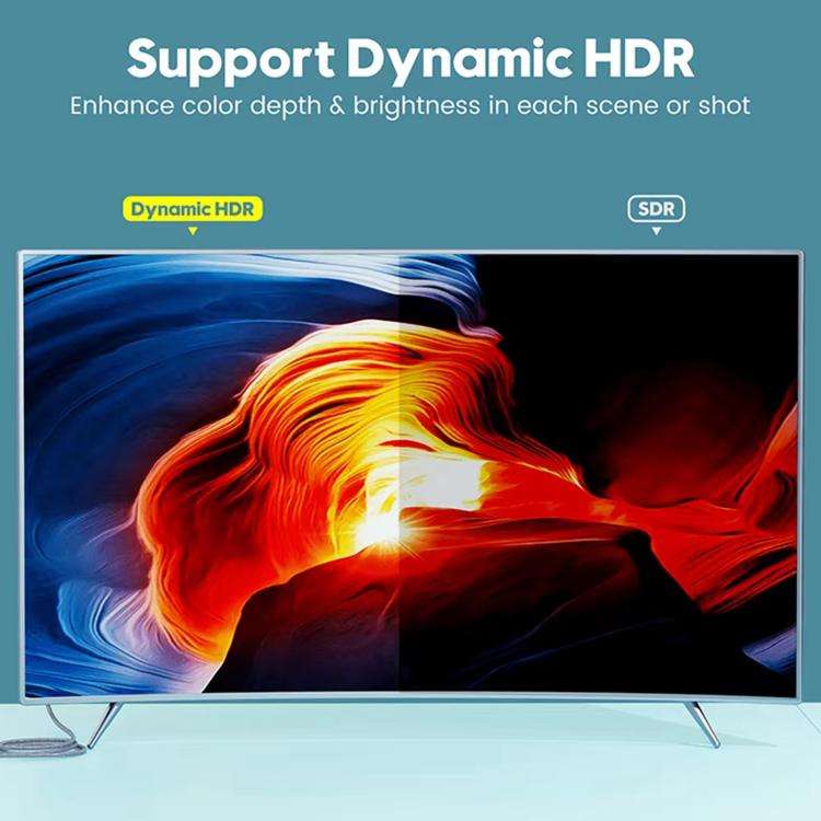 HDTV 2.0 Version 4K Full HD High Speed 19 Pin Male to 19 Pin Male Connector Cable, Length:1m(Black)