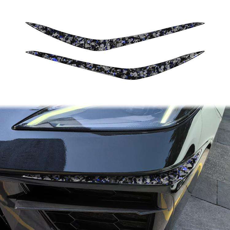 2pcs/Set Forged Gold Foil Carbon Fiber Car Bumper Corner Decorative Sticker for Chevrolet Corvett...