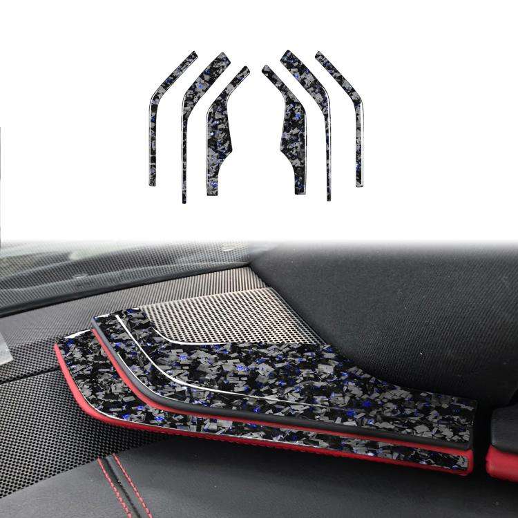 6pcs/Set Forged Gold Foil Carbon Fiber Car Inside A-pillar Horn Decorative Sticker for Chevrolet ...
