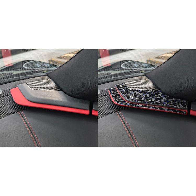6pcs/Set Forged Gold Foil Carbon Fiber Car Inside A-pillar Horn Decorative Sticker for Chevrolet ...