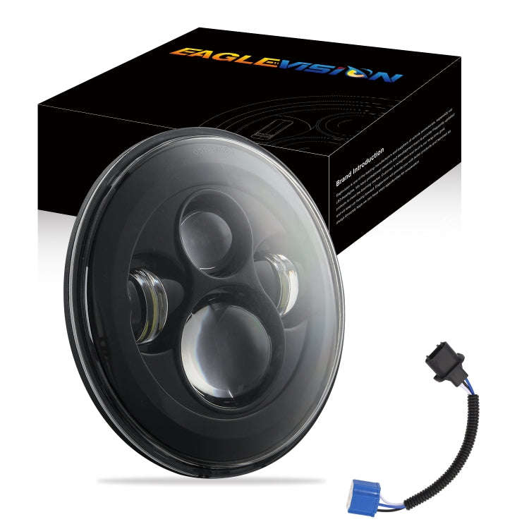 7 inch H4 / H13 DC 9V-30V 4000LM 6000K 40W 7 inch Car Round Shape LED Headlight Lamps for Jeep Wr...