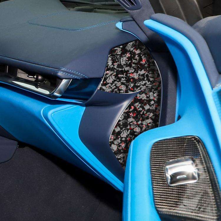 4pcs/Set Forged Gold Foil Carbon Fiber Car Front Slot Decorative Sticker for Chevrolet Corvette C...
