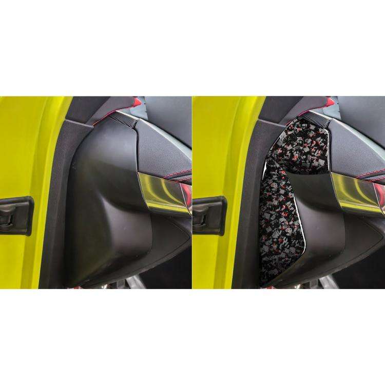 4pcs/Set Forged Gold Foil Carbon Fiber Car Front Slot Decorative Sticker for Chevrolet Corvette C...