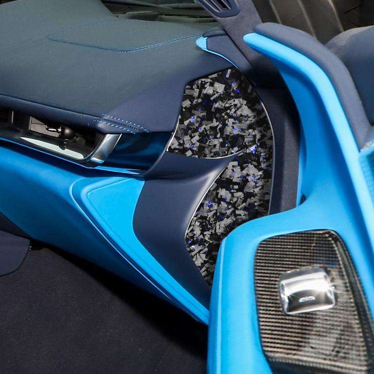 4pcs/Set Forged Gold Foil Carbon Fiber Car Front Slot Decorative Sticker for Chevrolet Corvette C...