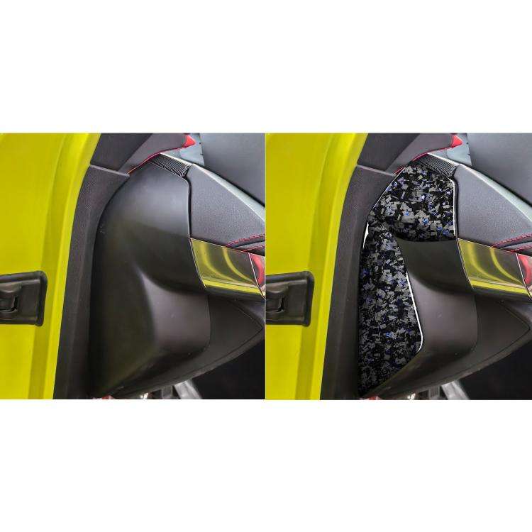 4pcs/Set Forged Gold Foil Carbon Fiber Car Front Slot Decorative Sticker for Chevrolet Corvette C...