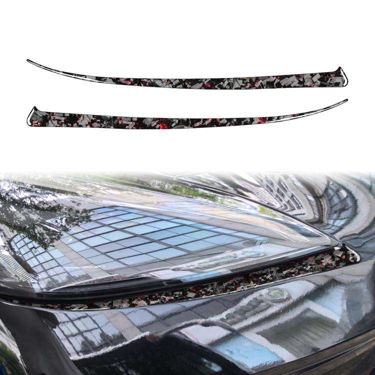 2pcs/Set Forged Gold Foil Carbon Fiber Car Front Light Below Decorative Sticker for Chevrolet Cor...