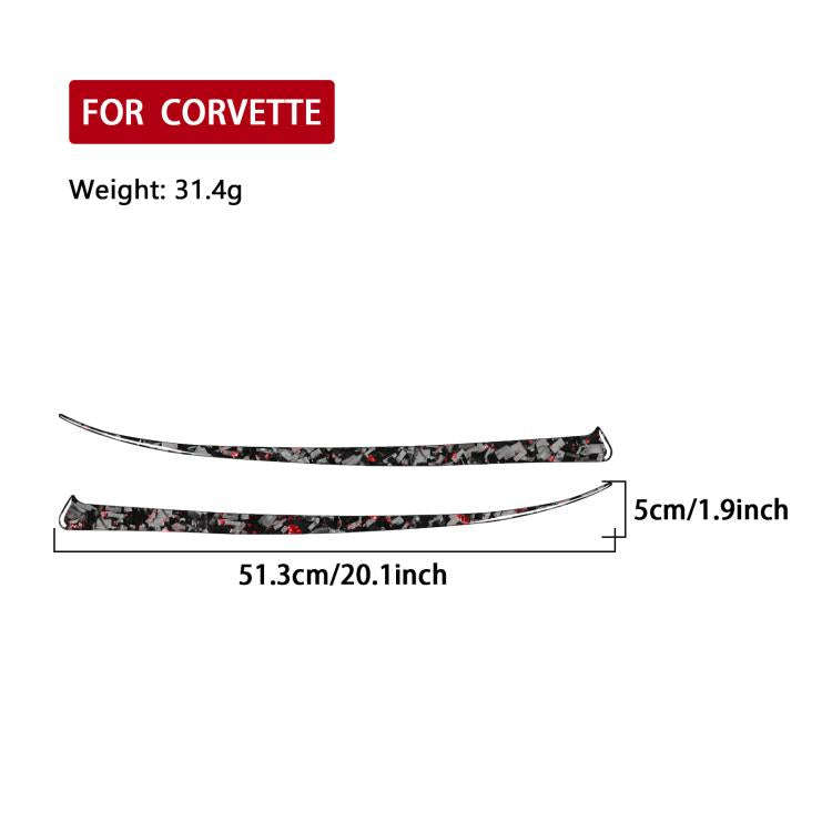 2pcs/Set Forged Gold Foil Carbon Fiber Car Front Light Below Decorative Sticker for Chevrolet Cor...