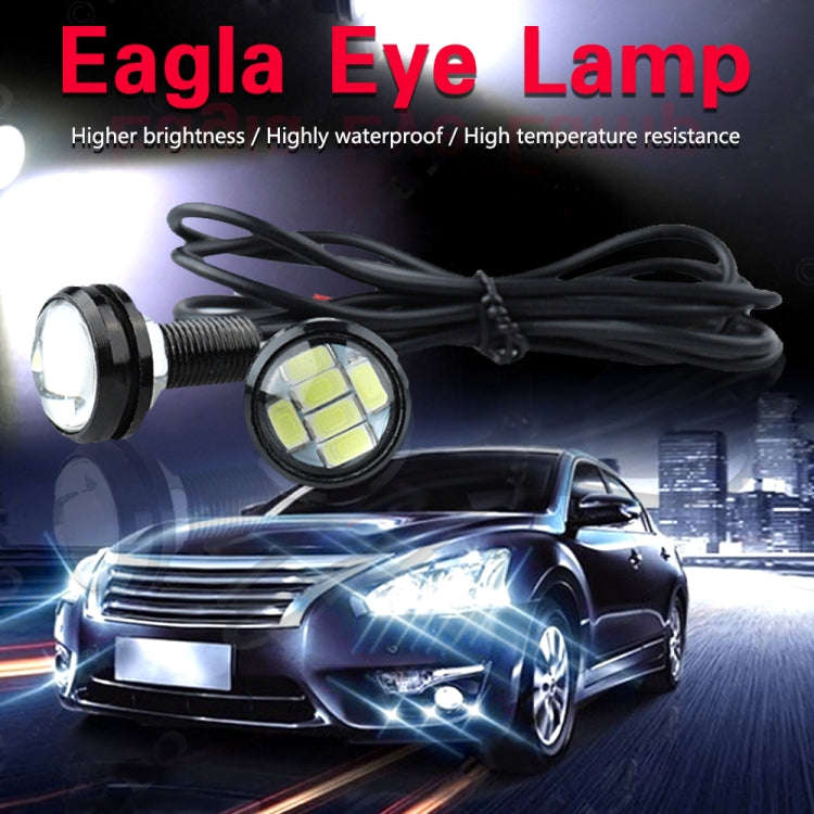 10 PCS 23mm 6LEDs SMD-5730 DC9-80V Motorcycle Eagle Eye Light(White Light)