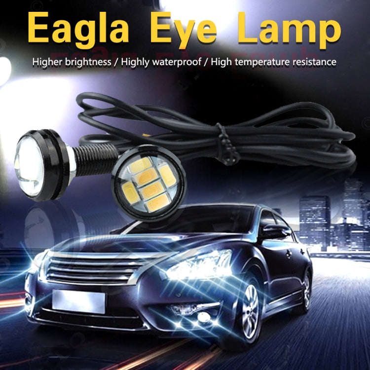 10 PCS 23mm 6LEDs SMD-5730 DC9-80V Motorcycle Eagle Eye Light(White and Yellow Light)