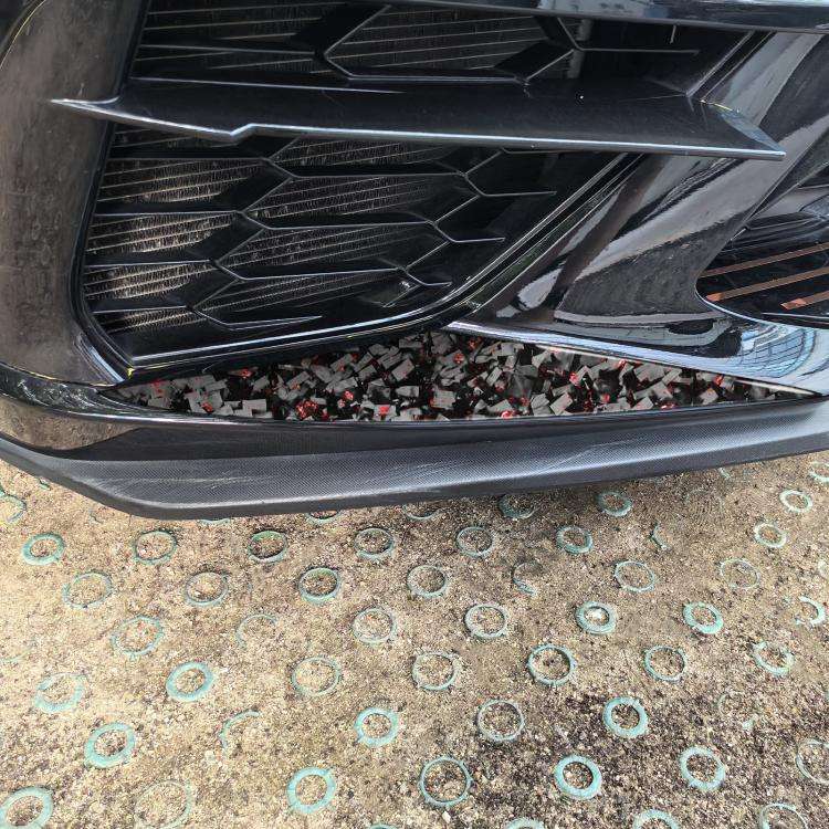 2pcs/Set Forged Gold Foil Carbon Fiber Car Front Bumper Sides Decorative Sticker for Chevrolet Co...