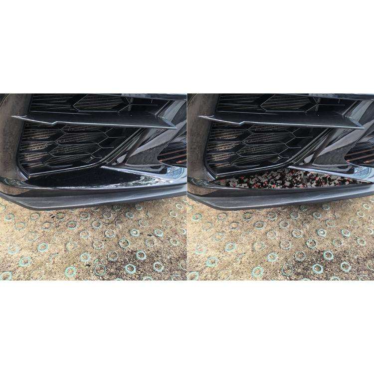 2pcs/Set Forged Gold Foil Carbon Fiber Car Front Bumper Sides Decorative Sticker for Chevrolet Co...