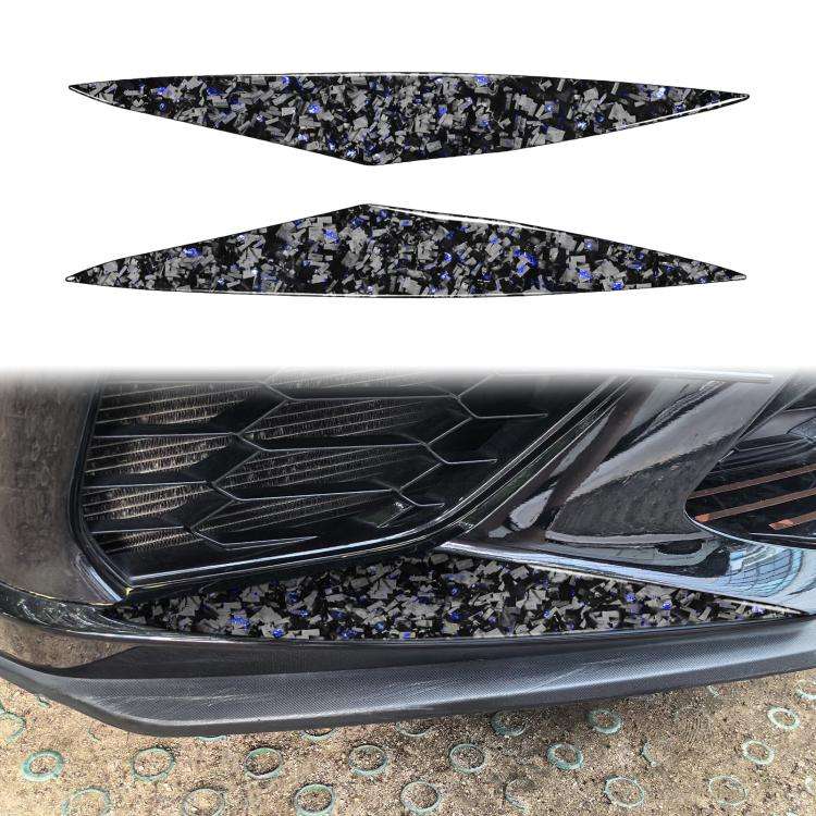 2pcs/Set Forged Gold Foil Carbon Fiber Car Front Bumper Sides Decorative Sticker for Chevrolet Co...