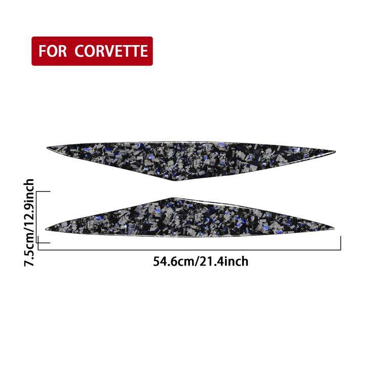 2pcs/Set Forged Gold Foil Carbon Fiber Car Front Bumper Sides Decorative Sticker for Chevrolet Co...