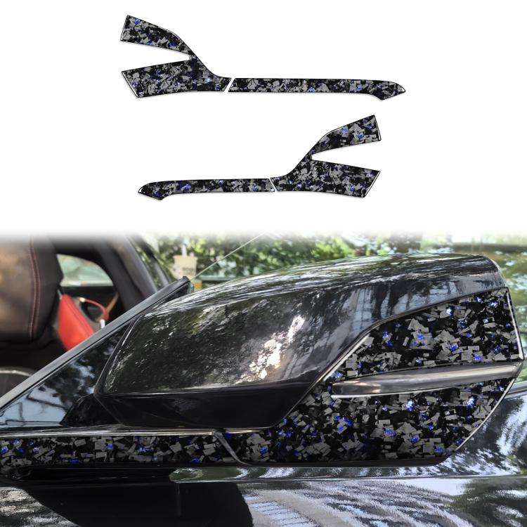 4pcs/Set Forged Gold Foil Carbon Fiber Car Rearview Mirror Decorative Sticker for Chevrolet Corve...